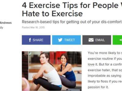 4 Exercise Tips for People Who Hate to&nbsp;Exercise